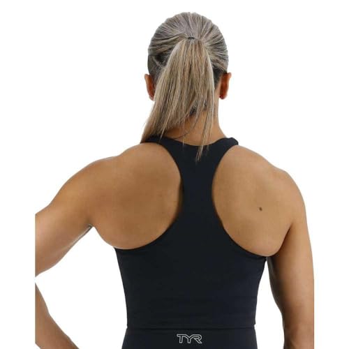 TYR Women's Elite Cropped High Neck Sports Bra3