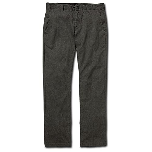 Volcom Men's Frickin Modern Fit Stretch Chino Pant, Charcoal Heather 1, 36W x 32L