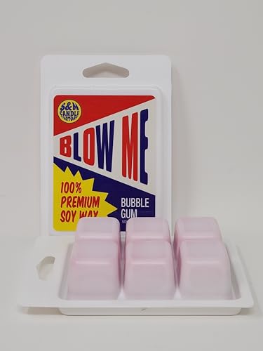 Blow ME ~ Bubble Gum Scented Candle Melts ~ All Natural Premium Soy Wax ~ High Fragrance Concentration ~ 1 Package ~ S&M Candle Factory