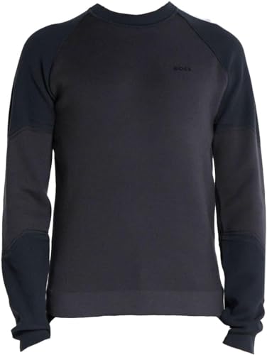Hugo Boss Men's Solid Gray Relka Cotton Pullover Sweater