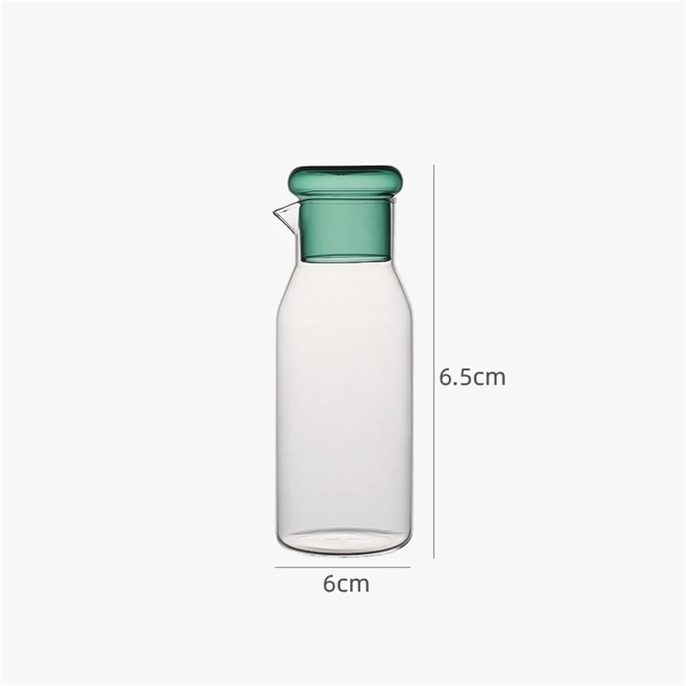 Couverts à boissons Pichet en verre résistant à la chaleur de 850 ml for lait, glace, café, eau et jus de fruits, carafe for réfrigérateur, théière, bouteille for infusion à froid Pichet Eau(Transpare