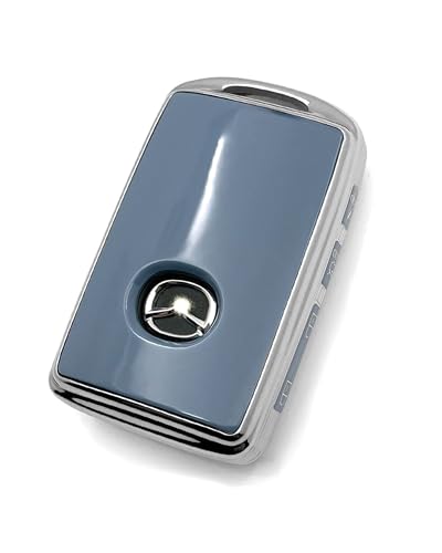 HAOYOUMEI Advanced soft TPU Key Cover is compatible with Mazda 3 Hatchback CX-5, CX-9, 2020-2024 Mazda 3, 6, CX-30, CX-50, CX-70, CX-90 Key (Blue Key Case)