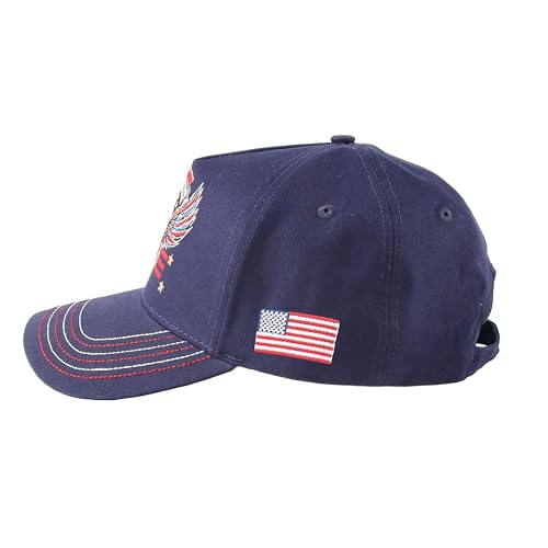 Image of Freedom-Eagles Hat, American Flag Trucker Hat, Snapback Mesh USA Flag Baseball Caps