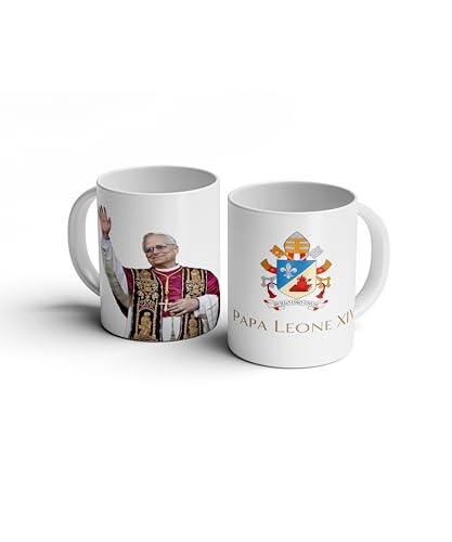 POINT. Tazza Papa Leone XIV, Habemus Papam, Robert Francis Prevost, stemma papale, mug, pope Leo XIV