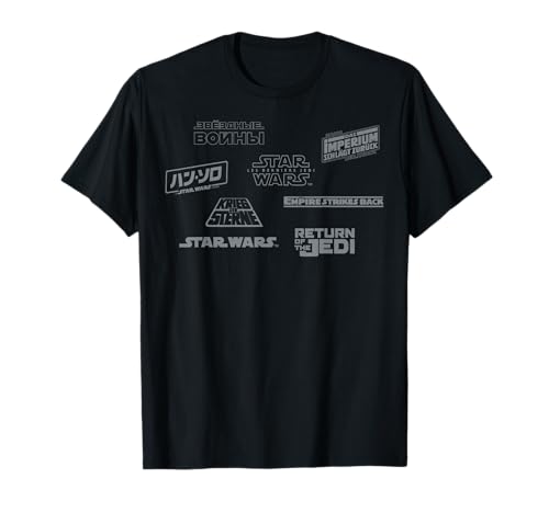 T-shirt Star Wars International Logos en maille premium avec imprimé haute définition