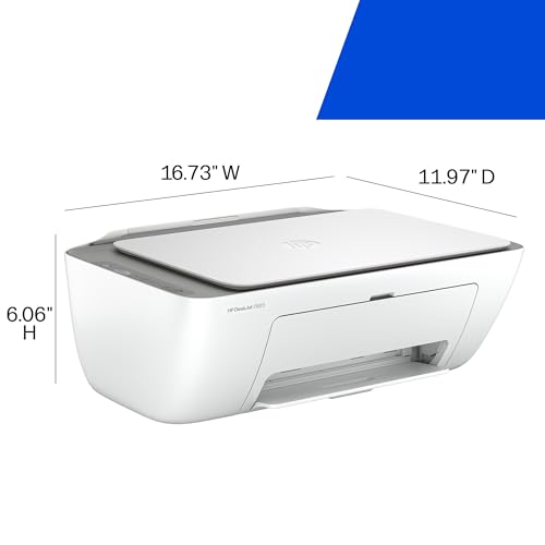 Image of HP DeskJet 2923 Wireless All-in-One Color Inkjet Printer, Scanner, Copier, 6 Month Trial of Instant Ink Included, AI-Capable (B18JWA)