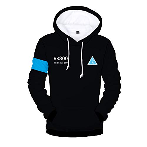 Yeming5704 Detroit: Become Human Kapuzenpullover Connor Sudadera Hoodies Pullover Unisex XXL