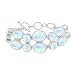 Genuine Moonstone 925 Sterling Silver Overlay Handmade Fashion Bracelet Jewelry