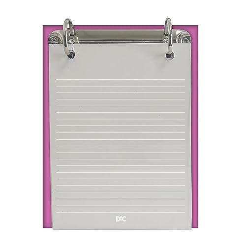 Mini Ficheiro Vertical com capa em PVC Cristal e 80 Folhas 90gr – DAC Vision Rosa