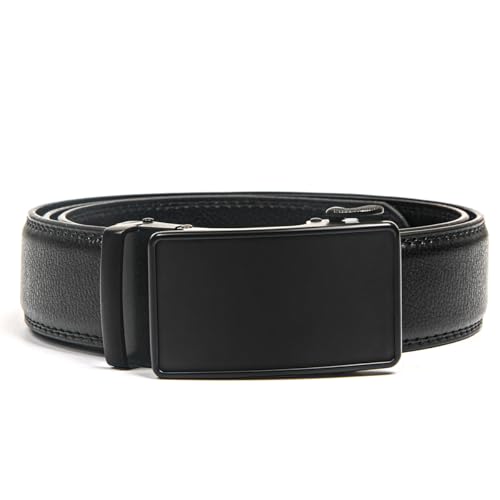 Ratchet Belts for Men Black Leather 1.38