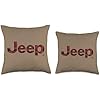 Jeep Plaid Logo Throw Pillow