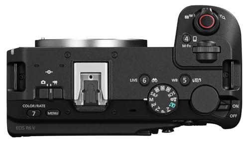 Image of Canon EOS R6 V Mirrorless Camera Body with Stop Motion Firmware, Full-Frame CMOS Sensor, 7K Video, 32.5MP Images, Ultra-Wide Power Zoom Lens, Full-Size HDMI, for Content Creators, Animators