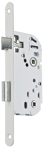 Vachette Serrure à Encastrer à Condamnation, Axe à 40 mm, Coffre 135 mm - D13 - Réversible sans démontage, Têtière bouts ronds - Pour Porte de Salle de Bain et...