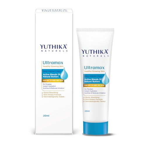 Image of Yuthika Ultramax Deep Intense Moisturizing Cream for Dry to Very Dry Skin Face Moisturizer for Men & Women Deep Hydration & Softness Non-Greasy Dermatologically Tested (20ml)