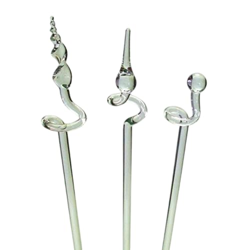 3 x Orchideenstab Orchideenstäbe aus Glas höhenverstellbar 40-60cm Top Qualität handmade