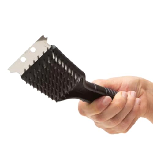 Escova Aço Inox Limpa Grelha Churrasqueira Resistente Raspagem Rápida e Eficiente