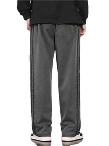 Jeans Pants Trouser Denim Japanese Retro Lyocell Striped Elements Floor Length Casual Men's Versatile Elastic Waisted2