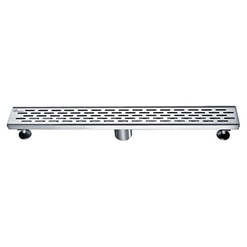 Dawn LYE240304 Yangtze River Series Linear Shower Drain, 24-Inch , Silver