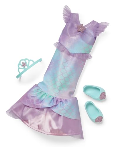 American Girl WellieWishers 14.5-inch Doll 2-in-1 Sparkly Mermaid Outfit with Headband and Ballet Flats For Ages 4+