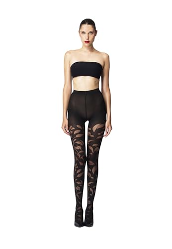 Wolford Floral Tights for Women 40 Den Sheer-Opaque Pantyhose Ornamental Stay-Up Effect Floral Pattern Matt Finish4