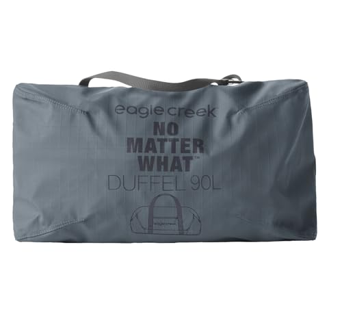 Eagle Creek No Matter What Duffel Bag - Eco Friendly Duffel for Sustainable Travel - Adjustable Shoulder Strap - Multiple Carry Options - Easy to Store - Smoke - 90L3