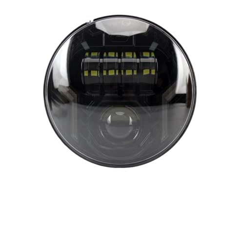 Barhbt Faros de motocicletas Para Sportster Softail Indian Scout Faro LED De 5.75 Pulgadas Mecha DRL Con Luces Intermitentes Motocicleta