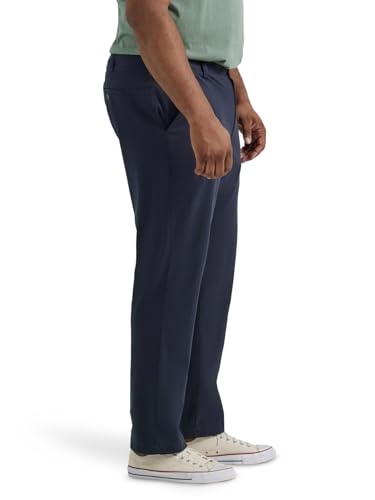 Lee Men's Big & Tall Extreme Motion Flat Front Relaxed Taper Pant Navy 52W x 28L — view 2