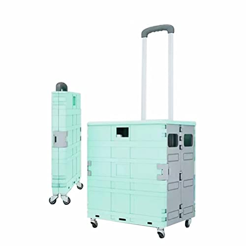 Carrito de mano portátil con ruedas para viajes y al aire libre, vehículo de compras ligero para un fácil transporte y almacenamiento cómodo