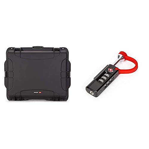 Nanuk 960 Waterproof Hard Case with Wheels and Foam Insert - Black & TSA Approved Case Lock
