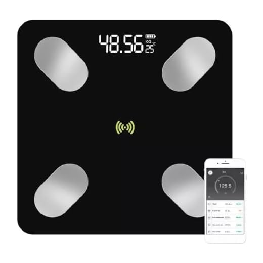 Bascula Digital Corporal y Muscular, Escala de Grasa Inteligente, Báscula Electrónica de Baño Bluetooth Inteligente,Compatible iOS y Android,180 Kg, Soporta Recordar Datos de 8 Usuarios (Negro)