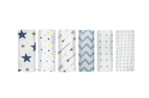 Image of swaddle blanket for new born baby Pure Cotton Muslin Baby Swaddle Blanket, Wrap Cloth Cotton Swaddle for Newborn Baby Cotton Swaddle Blanket-Pack of 6 with Size 120X100 CM - Polka Prints