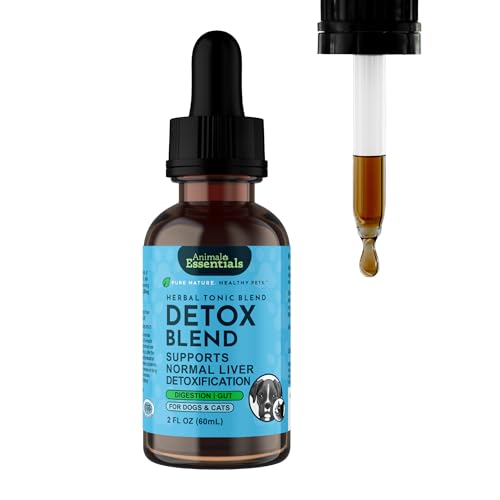 Animal Essentials Detox Blend - Liver Support for Dogs & Cats, Liver Supplement, Herbal Formula, Human Grade Herbs, Animal Wellness Tonics - 2 Fl Oz