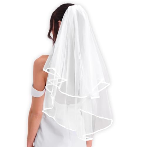 xo, Fetti Bridal Veil 2-Tier| Bachelorette Party Decorations, Bride To Be Gift, Bridal Shower...