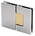 C.R. LAURENCE GEN180CBA CRL Chrome with Brass Accent Geneva 180 Series 180 Degree Glass-to-Glass Standard Hinge