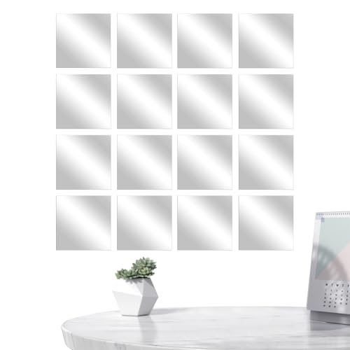 Espejo de pared de acrílico | Espejos de pared decorativos | Decoración adhesiva sin perforación para uso en tienda de ropa, dormitorio, vestuario, gimnasio y entrada