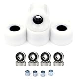 FACAIIO Skateboard-Räder, 60 x 45 mm, 78 A, mit ABEC-9-Kugellagern und Abstandshaltern, PU- und Stahlkern-Longboard, für Street Skating, 4 Stück