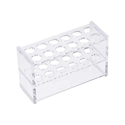 Support tubes à essai acrylique uxcell transparent 12 places