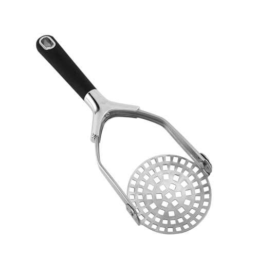 Cook With Color Hand Held Potato Masher - Professional Stainless Steel With Soft Comfort Handles Food Masher, Collapsible