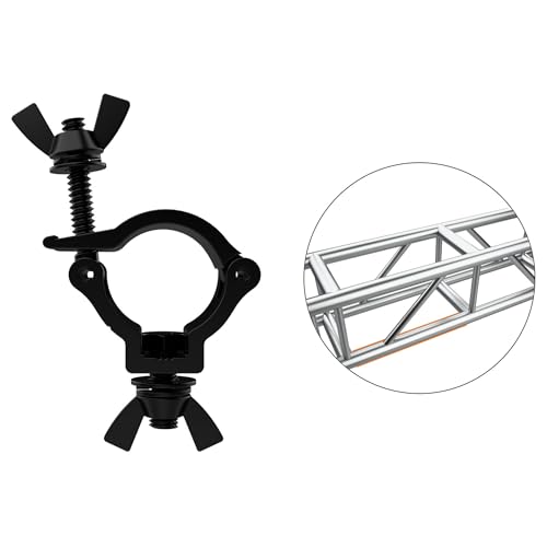 Audibax ACP-354075BK Klaue für Truss mit Durchmesser 35-40 mm, Haken für Truss mit Einer maximalen Belastung von 75 kg, Klemme für Bühnenlichter, Klemme zur Befestigung des beweglichen Kopfes