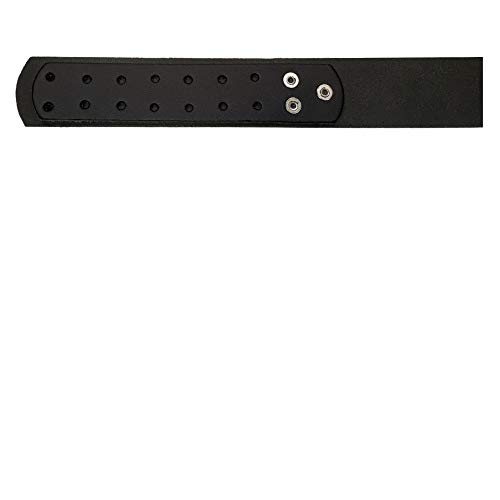 Reuschenbach® Lederkoppel schwarz 45 mm - Rindleder (Länge 90 cm/Bundweite 80 cm)