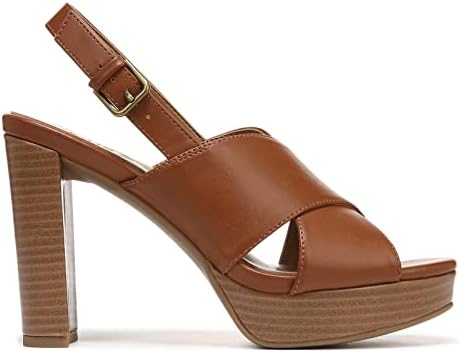 Naturalizer Womens Nylah Platform Slingback Heeled Sandal Toffee Brown 7.5 M | Image 1