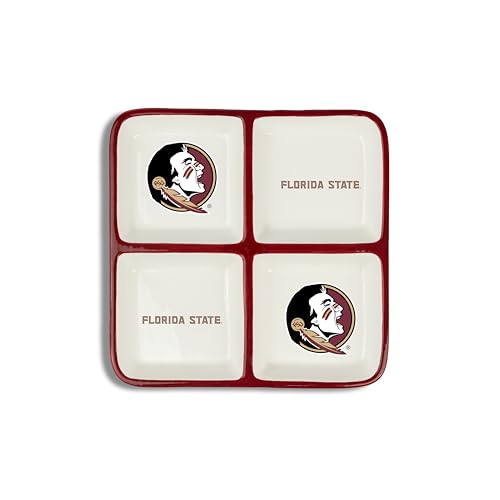 The Memory Company Officially Licensed 4-Section Ceramic Plate, Florida State University by The Memory Company - Used condition - US$21.29
