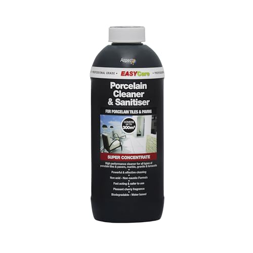 EASYCare - 1L Concentrate Porcelain Cleaner & Sanitiser For Outdoor Patio And Indoor Floor Tiles. Ideal For Porcelain, Granite, Terracotta And Marble. Water Based And Pet Friendly Once Dry