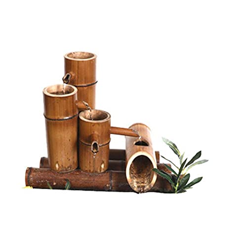 Bomba de fuente de baño de pájaros de bambú ideal para decoración de jardín 6