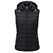 Gilet Donna in Piumino Smanicato Trapuntato - Cappuccio Rimovibile, Zip Frontale e Tasche Funzionali - Giubbotto Imbottito Leggero per Mezze Stagioni (IT, Testo, XXL, Regular, Regular, NERO-2)