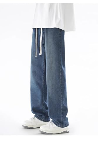 Men's Summer Jeans Loose Straight Wide-Leg Pants2