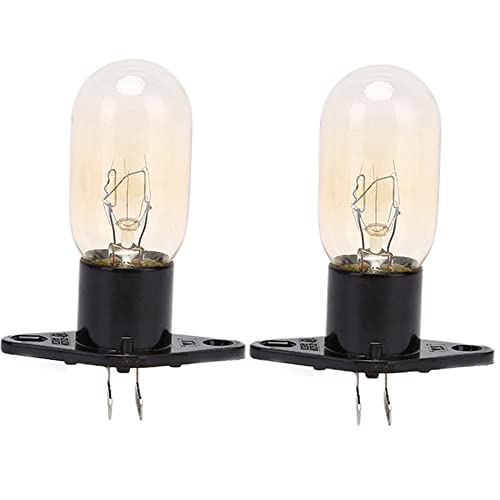 CENPEK Mikrowellen-Ofenlampe Z187, 240 V, 25 W, 6,3MM, Geeignet für Viele Modelle, 2 Stück