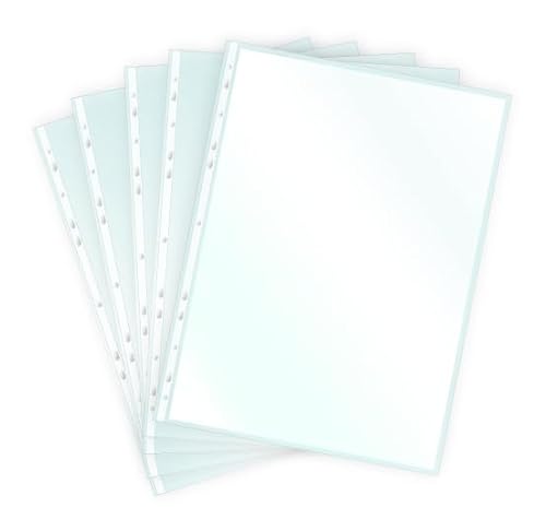 Pavo - Premium Prospekthüllen/Klarsichthüllen DIN A4 40 mic PP Genarbt x 100 Stück, 8020591