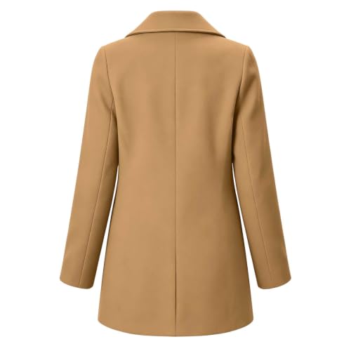 PXQIRMR Fall Jackets for Women Double Breasted Notched Lapel Long Jacket - image 6