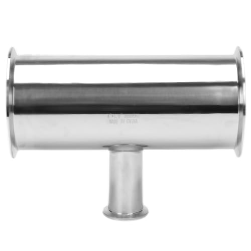 Image of DERNORD Reducing Clamp Tee 3 Way Stainless Steel 304 Sanitary Fitting (Pipe OD: 4 inch x 4 inch x 1.5 inch)